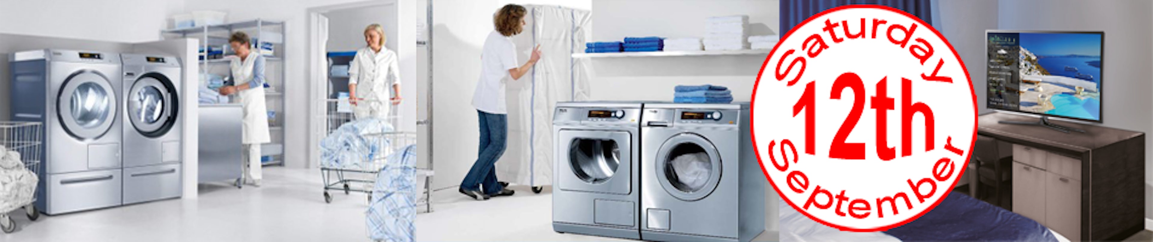 Washing and drying machines in hospitality venues and hotels