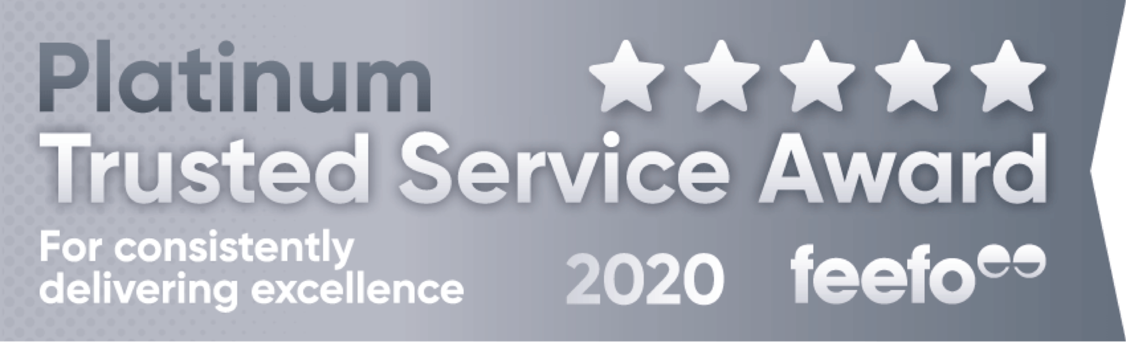 Platinum Trusted Service Award 2020 feefo award logo