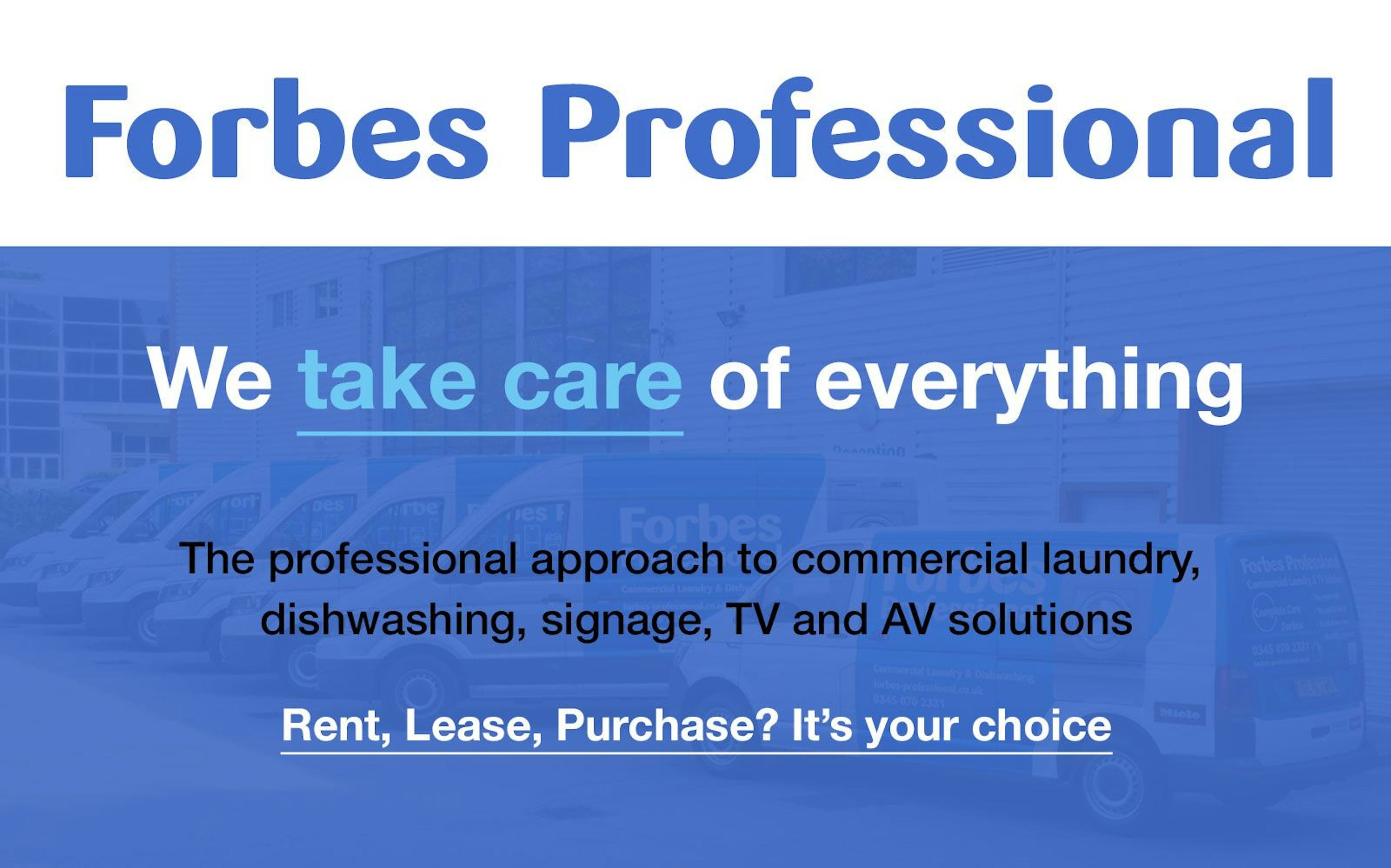 Forbes Professional announces further expansion within the commercial laundry sector.