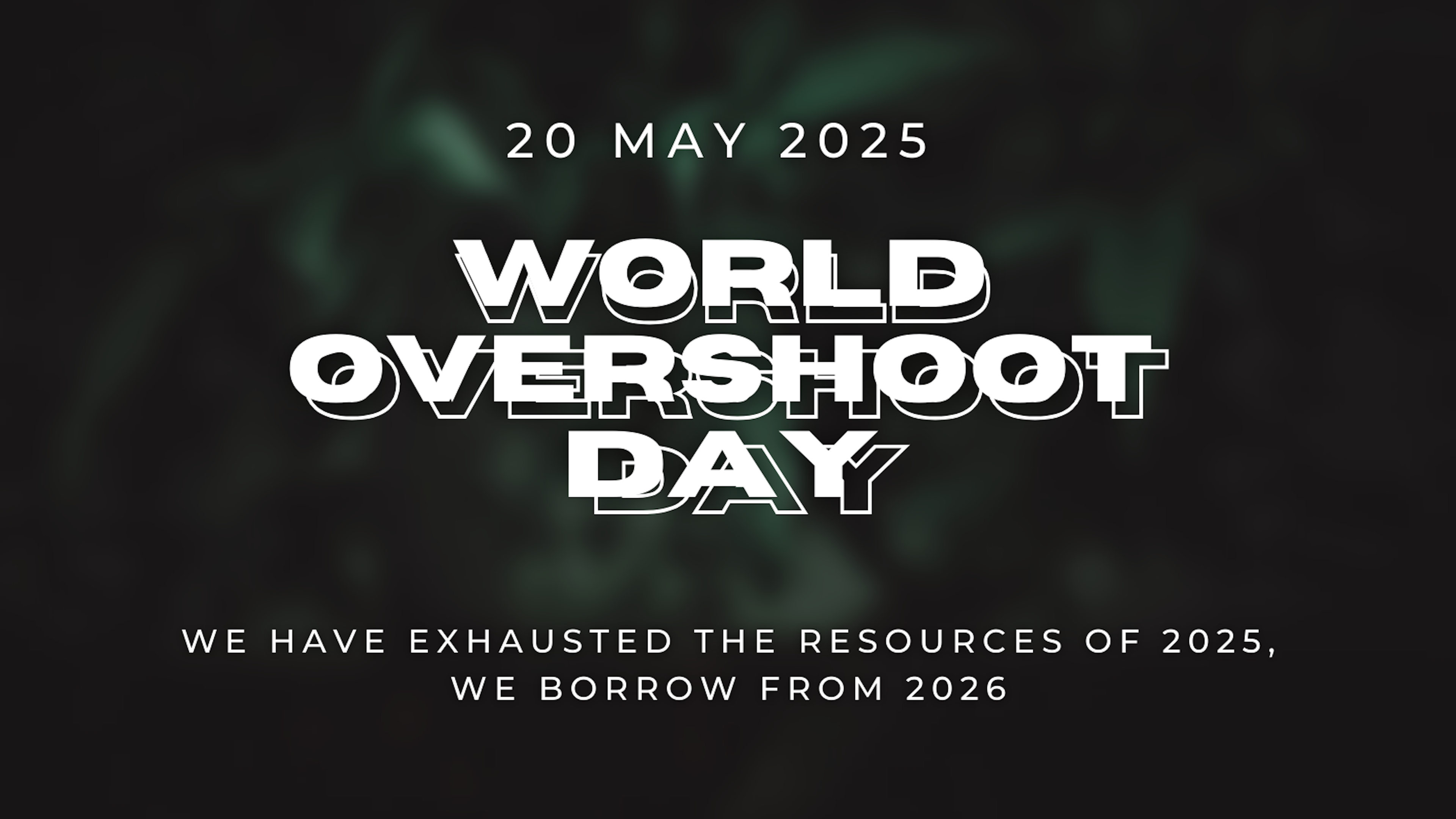 Overshoot Day: Time to Rethink, Regenerate, and Rent