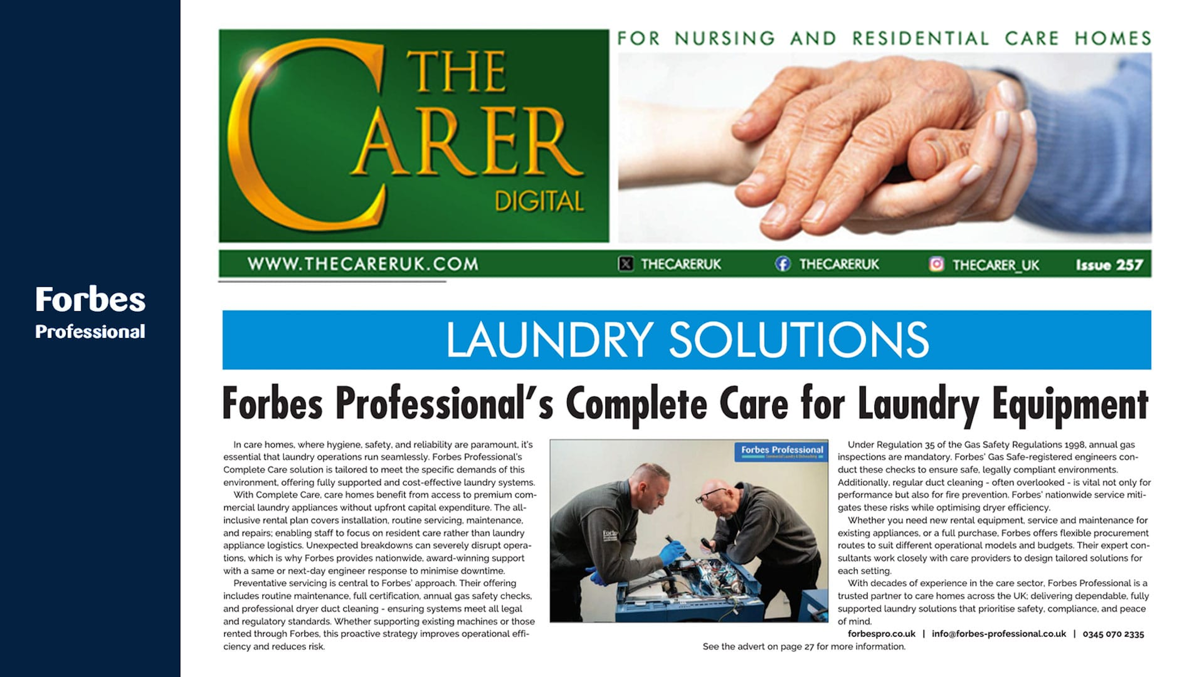 Trusted Laundry Solutions: Our Feature in The Carer